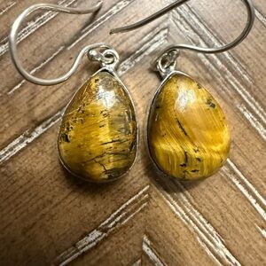 Elegant Silver and Gold Teardrop Earrings